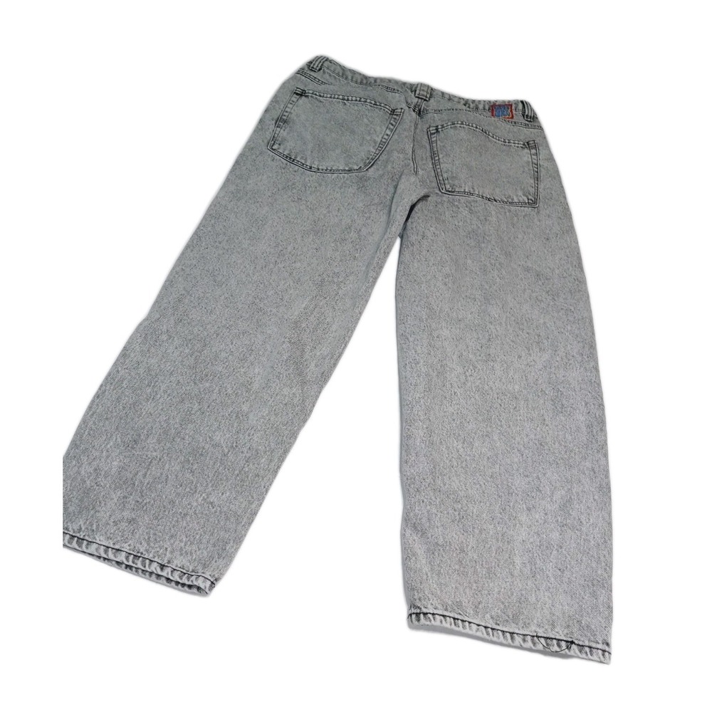 Empyre Baggy Jeans Mens 32x26 Gray Acid Wash Skater Denim Y2K Wide Leg Pants - Picture 2 of 14